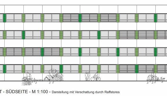 Hochschule Gebäude 20 - Ansicht Südseite